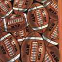 Brown Football Fleece Blanket 40x50 in