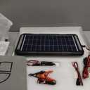 POWOXI 12V Solar Car Battery Charger: 12W Solar Trickle Charger Maintainer with MPPT Controller for Car - RV Boat Marine Motorcycle - Solar Panel Kit for Automotive Trailer Truck Snowmobile Tractor