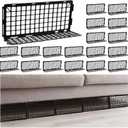 Treela 18 Pcs Under Couch Blocker for Bed Couch Furniture Underneath Under Bed Blocker with Zip Ties, Prevents Toys Pets Under Furniture Ideal for Living Room Bedroom, Black (14.5 x 4.7 x 6.7'')