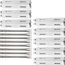 Hisencn Grill Replacement Parts for Members Mark GR2039201-MM-00, 17 inch Heat Plates, Grill Burners Replacement for Bakers and Chefs ST1017-012939 SAMS Club and Grill Chef BIG-8116, Uniflame (8 Pack)