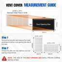 Fancat 24x12 Duct Opening | Steel Return Air Grille | Vent Cover Grill for Sidewall and Ceiling | HVAC Cold Air Intake Grille | White | Outer Dimensions: 25.75"W X 13.75", 24''Wx12''H [Duct Opening]