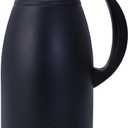 GiNT Stainless Steel Thermal Coffee Carafe, Double Walled Vacuum Water and Beverage Dispenser, 12 Hour Heat Retention, 65 OZ /1.9 Liter Black