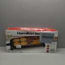 Hamilton Beach 200 Sq. In. Electric Griddle With Adjustable Temperature for 200 to 400 degrees, PTFE & PFOA Free Durathon Ceramic Reversible Nonstick Surface, Black (38522)