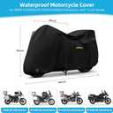 Motorcycle Cover Waterproof for BMW R1300GS/R1250GS/F900GS/Adventure with Trunk Model, Heavy Duty Outdoor Sun Rain UV Dust All Weather Protection Motorbike Cover with Soft Cotton Lining & Lock Hole