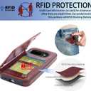 ASAPDOS for Google Pixel 9a Case with Card Holder,PU Leather Shockproof Flip Case with RFID Blocking Card Holder and Kickstand for Men Women Brown