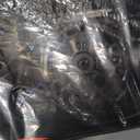 Dasbecan Left Driver Side Door Mirror Compatible With 2013-2017 Toyota Sienna Side Mirror with Manual Folding Power Heated Glass BSD Replace#TO1320301 Gloss Black Cover (6pins)