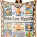 Capybara Gifts for Girls, Capybara Gifts Blanket 60" 50", Capybaras Gift for Lovers Women Birthday, Capybaras Gift for Woman Decoration Throw Blankets for Mothers Day Christmas