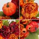 24" Artificial Fall Floral Wreath for Front Door Autumn Wreath with Pumpkin Peony Hydrangea for Halloween Thanksgiving Day Indoor Outdoor Farmhouse Window Wall Dcor