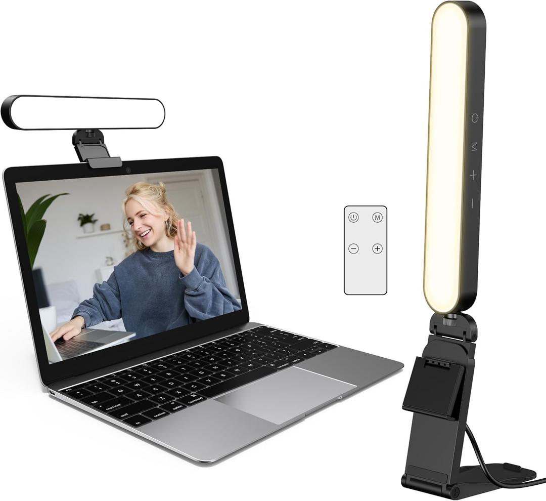 InnoGear Video Conference Light, On-Camera Video Lights for Monitor Desk LED Streaming Lighting with Remote and Touch Control Selfie Zoom Lighting for Computer Webcam Laptop Podcast, Recording