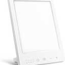 EasyHome Light Therapy Sun Lamp 10000 Lux LED Energy with 10 Adjustable Brightness Dual Color Temperature Adjustment White Warm Light 4 Timer and Memory Function