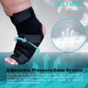 Beltwell - Adjustable Foot & Ankle Compression Wraps For Edema, Lymphedema, Swelling, Neuropathy, Diabetic Foot Care, Circulation (2 Wraps) (Beige, X-Large)