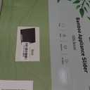 Joy&Grace Appliance Slider for Kitchen Appliances 360 Rolling Sliding Tray for Coffee Maker Countertop, Bamboo Coffee Pot Slider Rolling Tray with Universal Rollers (Black, Large 16"x13")