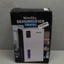 NineSky Dehumidifier, 95 OZ Dehumidifiers for Home,(1100 sq.ft) Dehumidifiers for Basement Bathroom Bedroom with Auto Shut Off, Switchable 7 Colors Light (White)