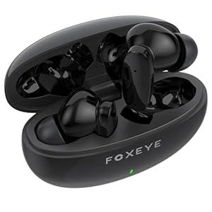 Foxeye Wireless Earbuds, Bluetooth 5.3 Earbuds Stereo Bass, Bluetooth Headphones in Ear Noise Cancelling Mic, 30 Hour Playtime, USB C Mini Charging Case Ear Buds, 10mm Drivers with Big Bass (Black)