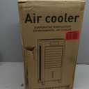 Portable Evaporative Air Cooler, Quiet Windowless Swamp Cooler with 4 Ice Packs, 2 Gallon Water Tank, Remote Control, 4 Modes & 3 Speeds, Oscillating Cooling Fan for Bedroom, Living Room and Office, 22'*12'*11'