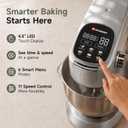 Hauswirt Stand Mixer 6QT XL Large, 4.5" LED Touch Screen Electric Household Stand Up Mixer, Full Metal Structure Standing Mixer 11-Speed, Dough Cake Bread Mixer Silver