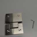 Alise Glass Shower Door Hinges, 180 Degree Shower Door Hinges for Glass Doors,Heavy Duty Stainless Steel Cabinet Hinges,Frameless Shower Doors Hardware Replacement Part, Brushed Nickel