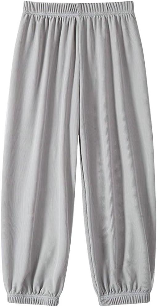 Enfants Chris Toddler Summer Pants Baggy Girls Joggers Boys Slacks 6-7 Years (Gray)