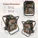 Folding Camping Chair Stool Backpack with Cooler Insulated Picnic Bag, Portable Hunting Fishing Multifunction Chair for Outdoors Hiking Hunting Travel (Camouflage)