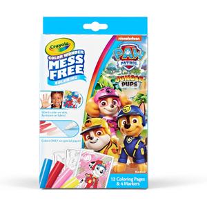 Crayola Color Wonder PAW Patrol Mini Box Set, 12 Coloring Pages & 4 Mess Free Markers, Toddler Coloring Activity, Gift for Kids, Ages 3 +