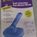 Hertzko Self Cleaning Slicker Brush for Cats & Dogs – Grooming Tool for Shedding Long & Short Hair – Retractable Bristles Pet Brush – Easy-Clean Cat & Dog Deshedding – Painless Detangling - Blue
