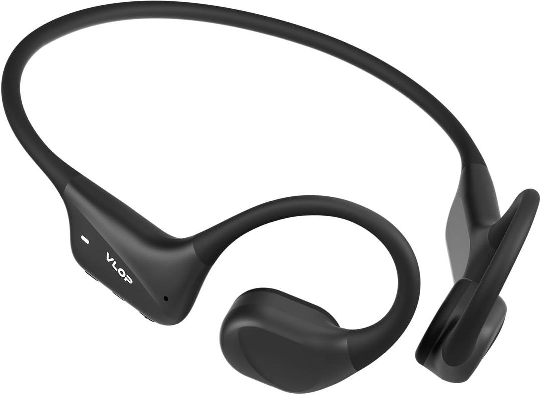 Bone Conduction Headphones, IPX8 Waterproof Swimming Headphones, Std. | Open-Ear Hybrid Bone & Air Audio, Enhanced Bass, 32GB MP3 Storage, Underwater Use, Bluetooth 6.0 for Running, Abyss Black