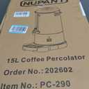 Commercial Coffee Urn 100 Cup/15L Coffee Dispenser with Upgraded Percolator, 304 Stainless Steel Hot Water Urn Beverage Dispenser with Keep Warm Mode, Large Coffee Maker for Catering Party
