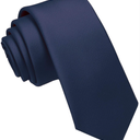 2.4" Solid Color Skinny Tie Slim Necktie for Men