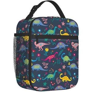 Dinosaur Lunch Bags For Men Women Boys Girls Reusable Tote Lunch Bags For Office Work, School, Picnic, Camping