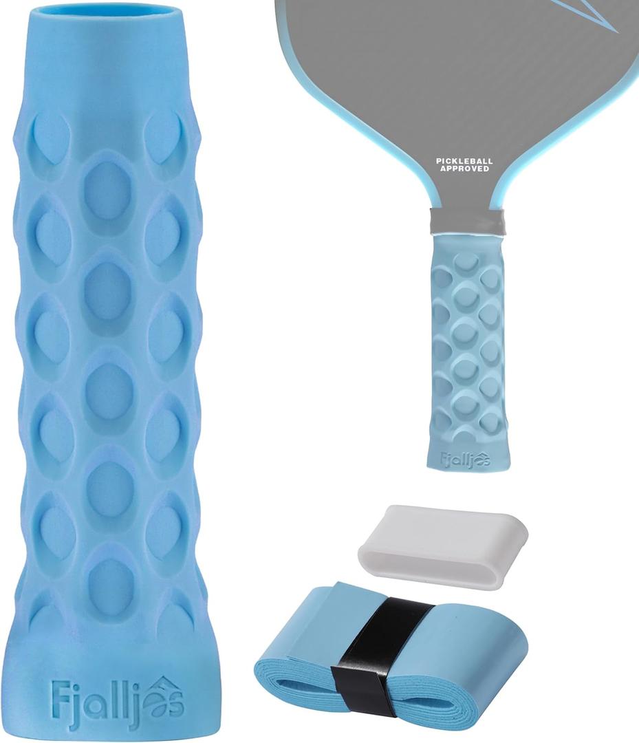 2 x Pickleball Paddle Grip with 5.25" - Enhanced Pickle Ball Grips Overgrip for Vibration Reduction & Precision Control (Light Blue)