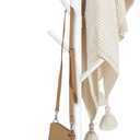 Haddockway Wooden Coat Rack Stand with 8 Hooks New Zealand Pine 3 Adjustable Coat Standing Tree Easy Assembly for Coats, Hats, Scarves and Handbags for Entryway, Hallway, Bedroom, Office, white