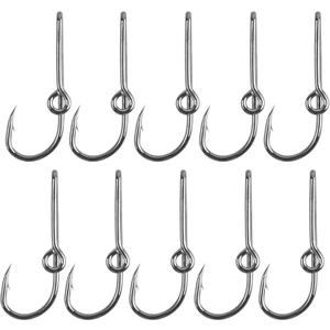 Fishing Hook Hat Pins,10pcs Fishing Hat Hook Clip Gold/Black Fish Hook Hat Clip Fish Hooks Hat Cap Tie Clips for Outdoor
