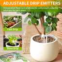 Automatic Plant Waterer Indoor Plant Watering Devices System, Self Drip Irrigation System Kit for Indoor Outdoor Garden, Adjustable Drippers, Water 15 Plants