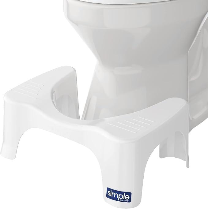 Squatty Potty Simple Curve Bathroom Toilet Stool 7 Inch - White
Squat Footrest Bathroom Stool for Improved Bowel Health and Natural Posture Lightweight with Sleek and Modern Design