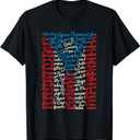 Puerto Rican Flag Puerto Rico Towns and Cities Retro Vintage T-Shirt