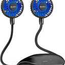 HandFan 10000mAh Portable Neck Fan Rechargeable, 48Hrs Long-Lasted Wearable Personal Fans, Hands Free Necklace Fans, Hanging Cooling Fan for Travel, Hiking, Fishing, Gifts for Women Men