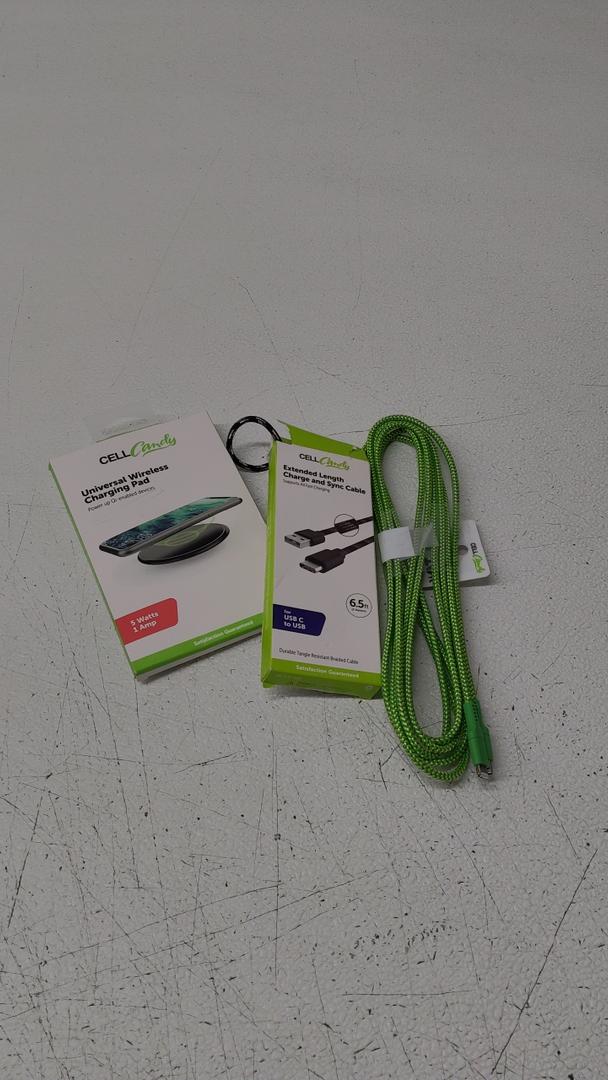 Cell Candy Wireless Charging Pad And 2 USB C Cables Cell Candy Wireless Charging Pad And 2 USB C Cables