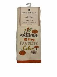 Homewear 2-PK Hand Towel Fall In Air Autumn is My Favorite Color 