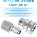 4 x 2pcs Fast Connect Pressure Washer Fittings, Stainless Steel Pressure Water Gun Connectors 1/4 Fast Connect Plug(Female External Thread, Male Internal Thread)
