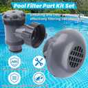 XT On/Off Plunger Valve with Strainer for Easy Adjustment, for Above-Ground Pool Filter Pump On/Off Plunger Valve Part, Frame Set & Ultra Frame Pools Intex, Coleman Compatible