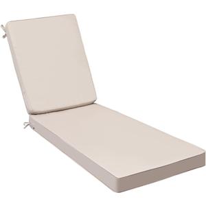AAAAAcessories Outdoor Chaise Lounge Cushions, Fade-Resistant, Waterproof Patio Furniture Replacement Cushions, 72" x 21" x 3", Sandstone Beige