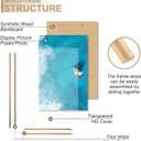 Natural 12x18 Picture Frame Set of 2 Slide-In Strips Wall Hanging Frame