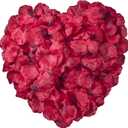 4 x CO-RODE 1200pcs Wedding Decoration Silk Dark Red and Burgundy Rose Petals, Artificial Flowers(Burgundy)