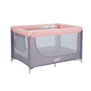 Pamo Babe Pack and Play Portable Crib Baby Playpen, Foldable Black Playard for Infant Toddler with Mattress Pad, Lightweight Travel Crib for Baby Pink