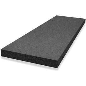 Ramede Customizable Polyethylene Foam Sheet 54 x 16 x 2 Inch Black Foam Insert Pad Cushion for Gun Packing Case, Crafts, Transport, Toolbox Storage, Organization, DIY Projects(1 Piece)