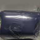 DONAMA Cervical Pillow for Neck and Shoulder,Contour Memory Foam Pillow,Ergonomic Neck Support Pillow for Side Back Stomach Sleepers with Pillowcase (Queen Size 24.8"Lx14.96"Wx5.51"H, Dark Blue)