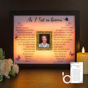 Sympathy Gift LED Rechargeable Memorial Shadow Box Picture Frame, Memorial Gifts for Loss of Mother Mom Dad Father, Bereavement Gifts Ideas in Memory of Loved One