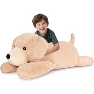 43 inch Golden Retriever Giant Dog Stuffed Animal, Lifelike Jumbo Dog Plush for Stress Relief & Companion, Extra Soft Large Stuffed Animals, Big Plushies Gifts for Kids Adults