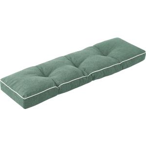 Bench Cushions for Outdoor Furniture, 42 x 16 Inch Outdoor Bench Cushion, Patio Bench Cushion with Durable Ties, Long Patio Seat Cushions for Garden, Indoor, Kitchen&Dining, Green