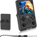 Silicone Case for R40S PRO, Anti-Slip, Shock Proof, Soft Protective Case for R40S Pro Handheld Game Console with Lanyard - Black